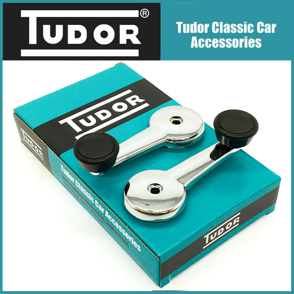 Pair CZA7109C Chrome Window Winder Handles - MGB, MIDGET, CLASSIC MINI Pa