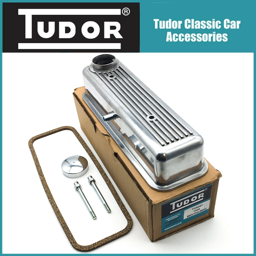 Tudor 1500cc Midget / Spitfire Polished Rocker Cover , Gasket , Studs & Cap