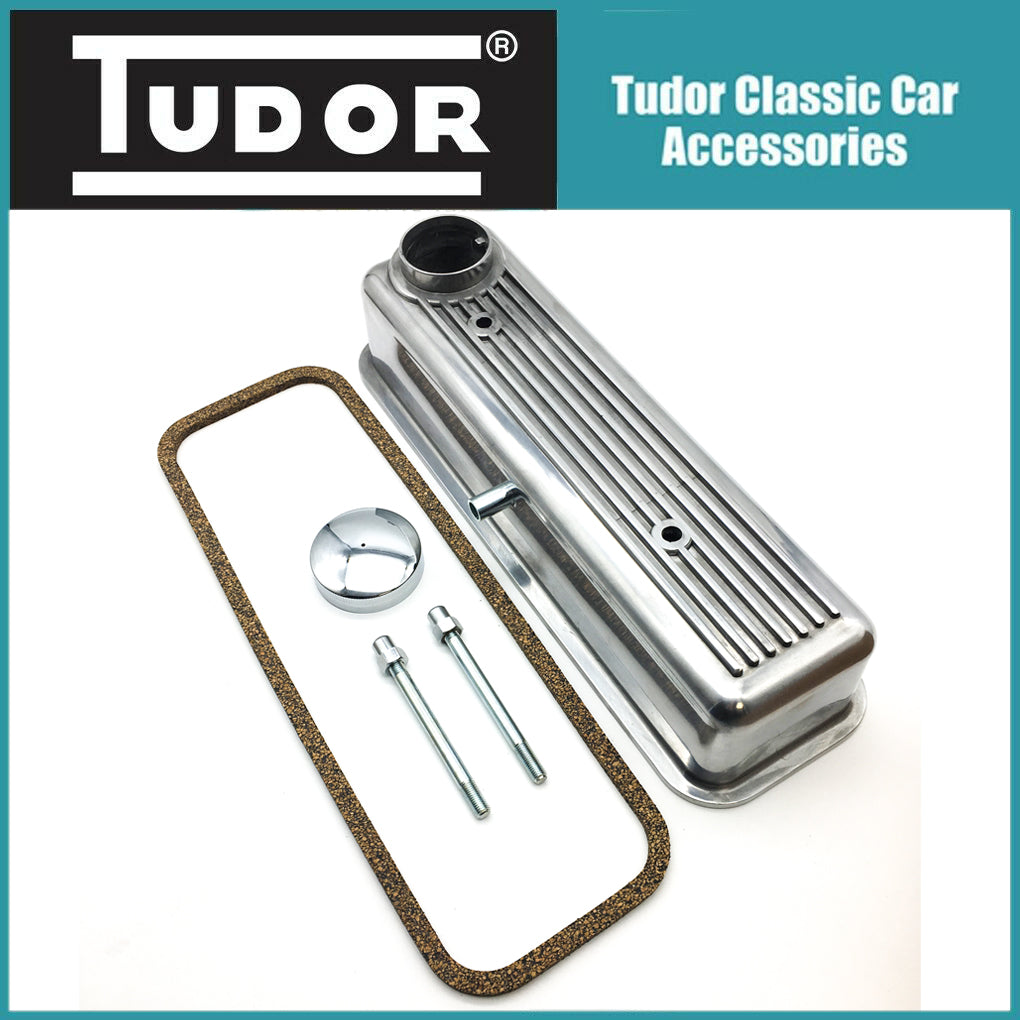 Tudor 1500cc Midget / Spitfire Polished Rocker Cover , Gasket , Studs & Cap