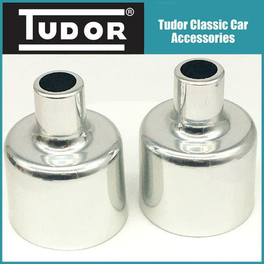 Pair SU Carb Chrome Dashpot Covers for SU HS2 1 1/4 inch Carbs from Tudor