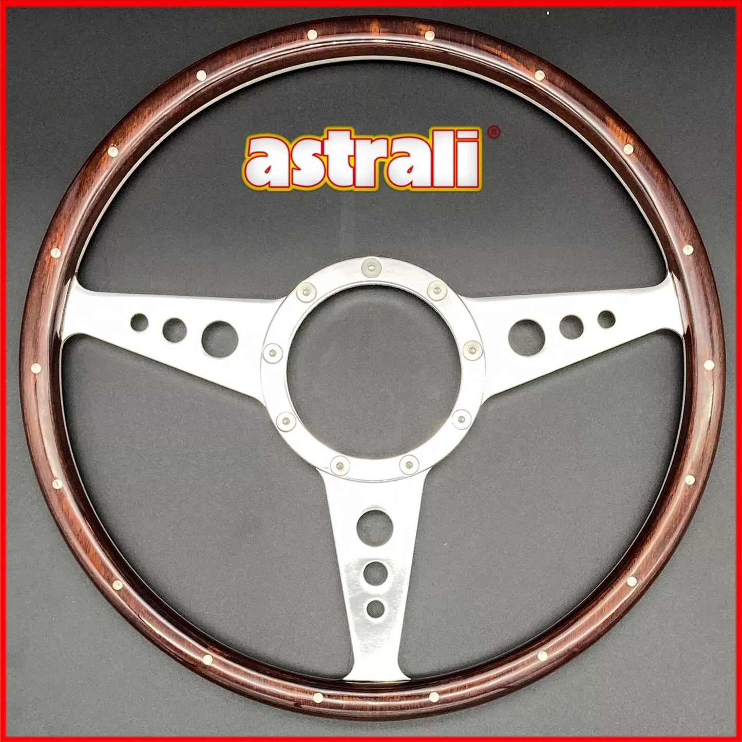 astrali Monza 14 Inch Classic wood Steering wheel
