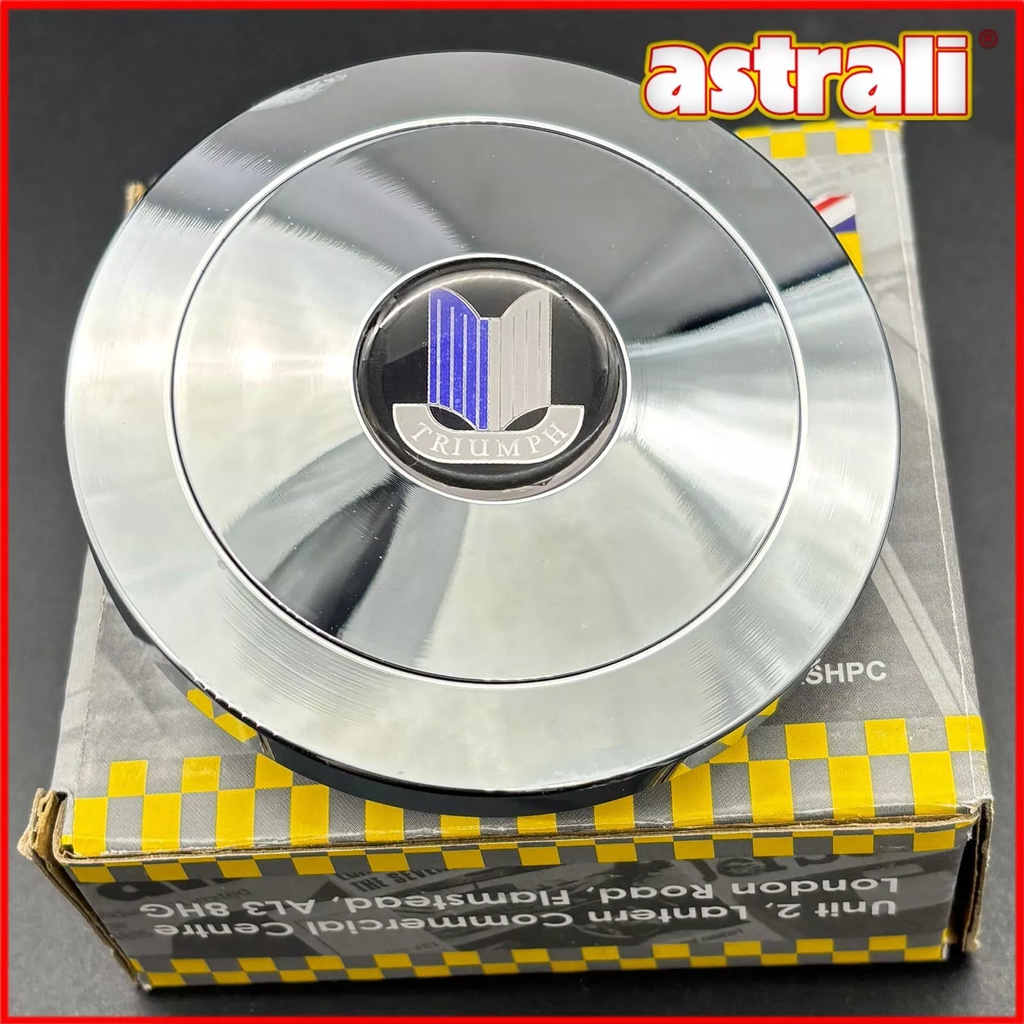 Astrali Chrome finish horn push
