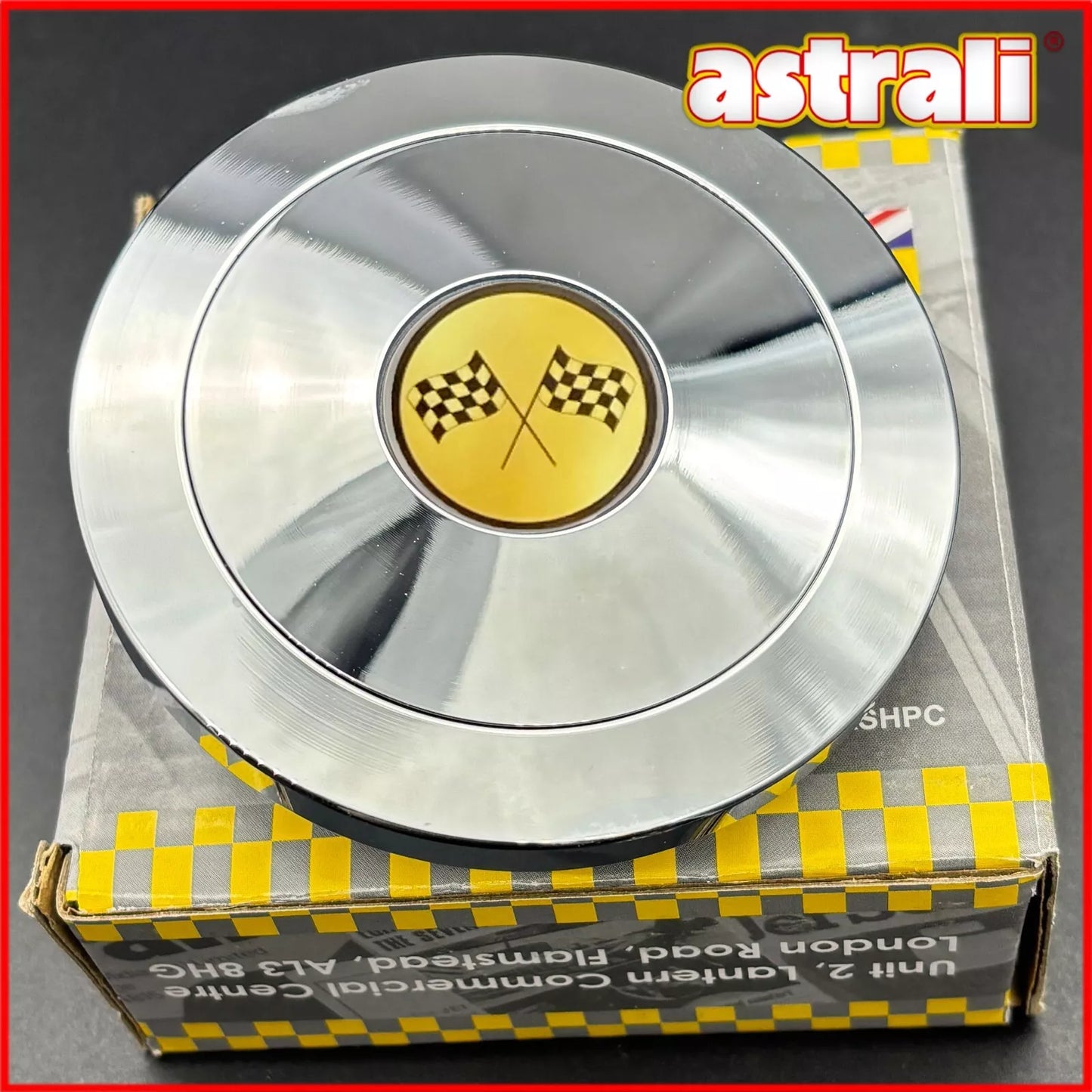 Astrali Chrome finish horn push