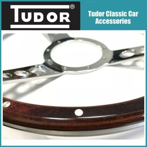 astrali 13 Inch Classic wood Steering wheel semi dished