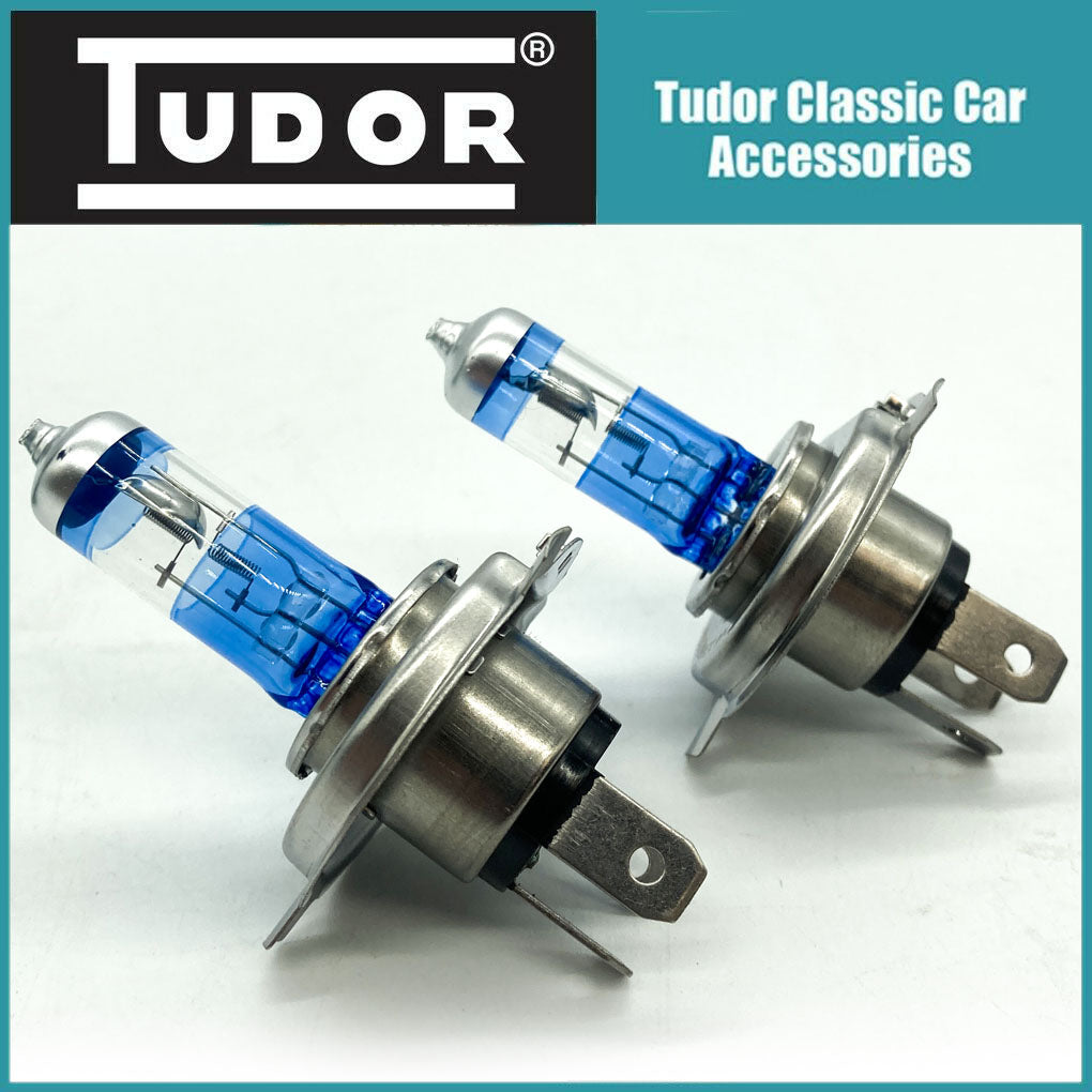 Tudor H4 55w Road Legal Ultimate Performance Headlight Halogen Bulbs 6000k
