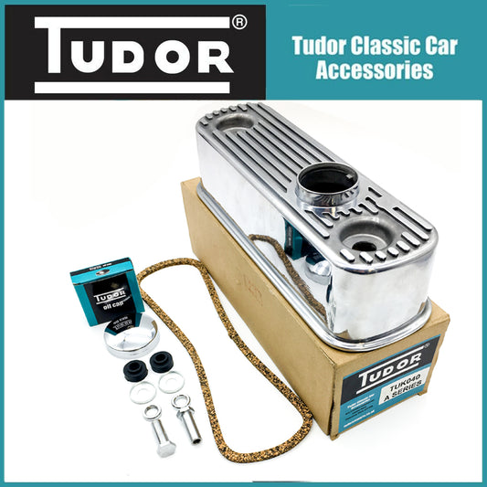 Tudor A Series Rocker Cover Complete Polished Overhaul Kit MG Austin Morris BMC