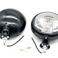 Pair 5" Inch Black Halogen Spot Lamps Tudor
