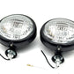 Pair 5" Inch Black Halogen Spot Lamps Tudor