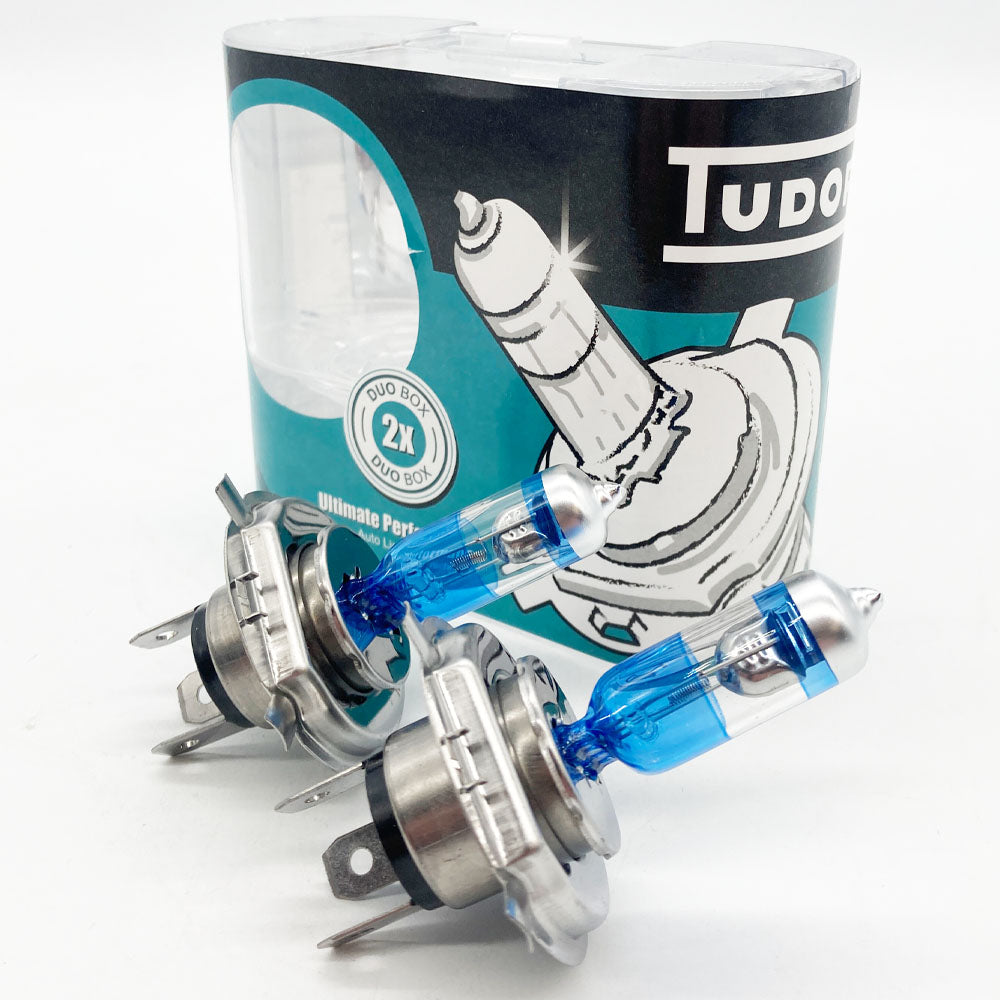 Tudor H4 55w Road Legal Ultimate Performance Headlight Halogen Bulbs 6000k