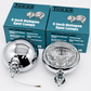 Pair 5" Inch Chrome Halogen Spot Lamps Tudor