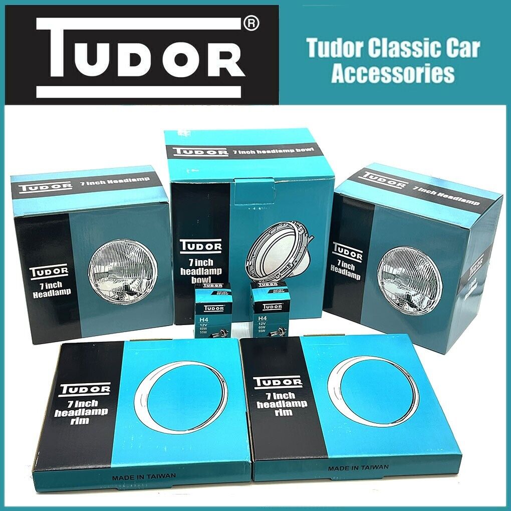 Complete Tudor 7" Halogen Headlamp Headlight Pack No Sidelight