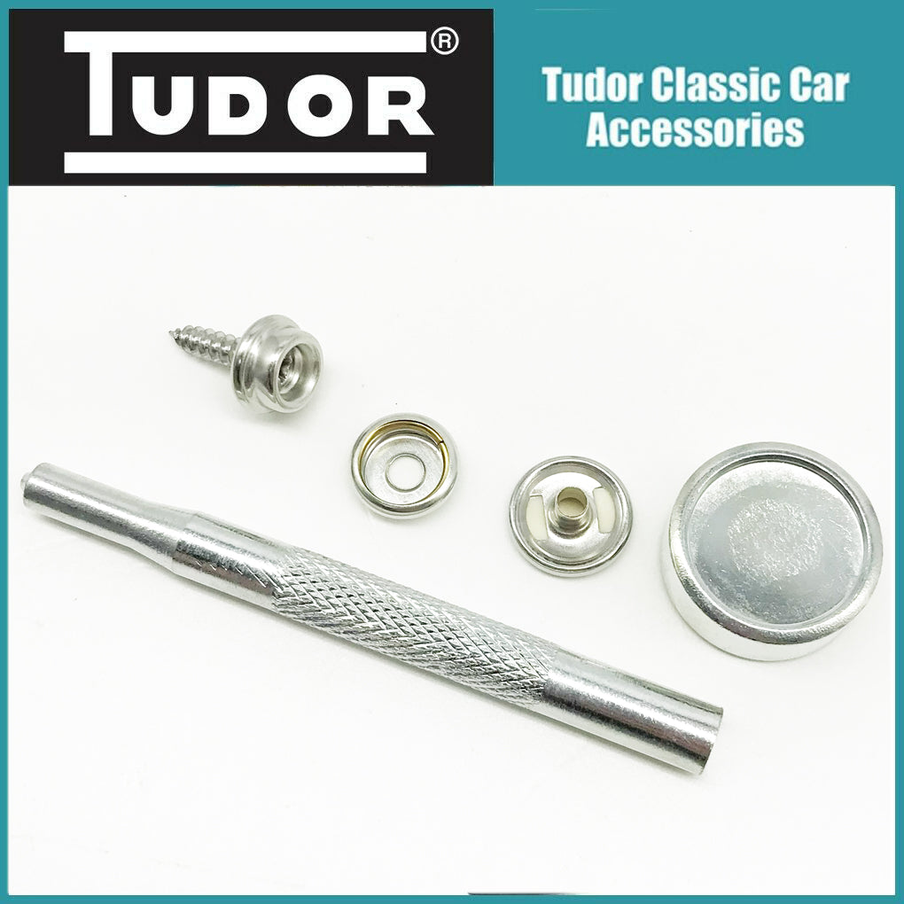 Tudor Heavy Duty Snap Fasteners Press Studs and fitting kit 152 pce