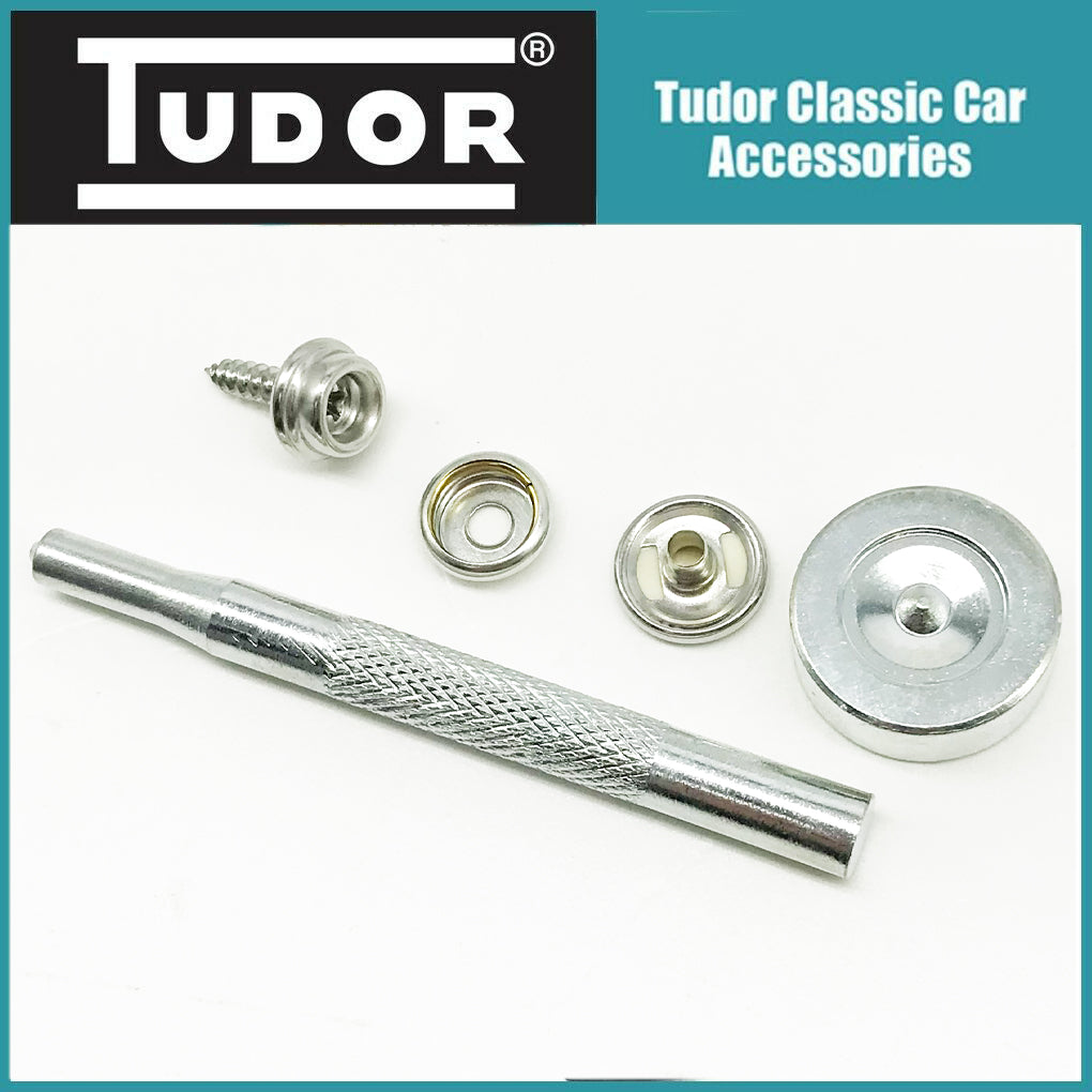 Tudor Heavy Duty Snap Fasteners Press Studs and fitting kit 152 pce