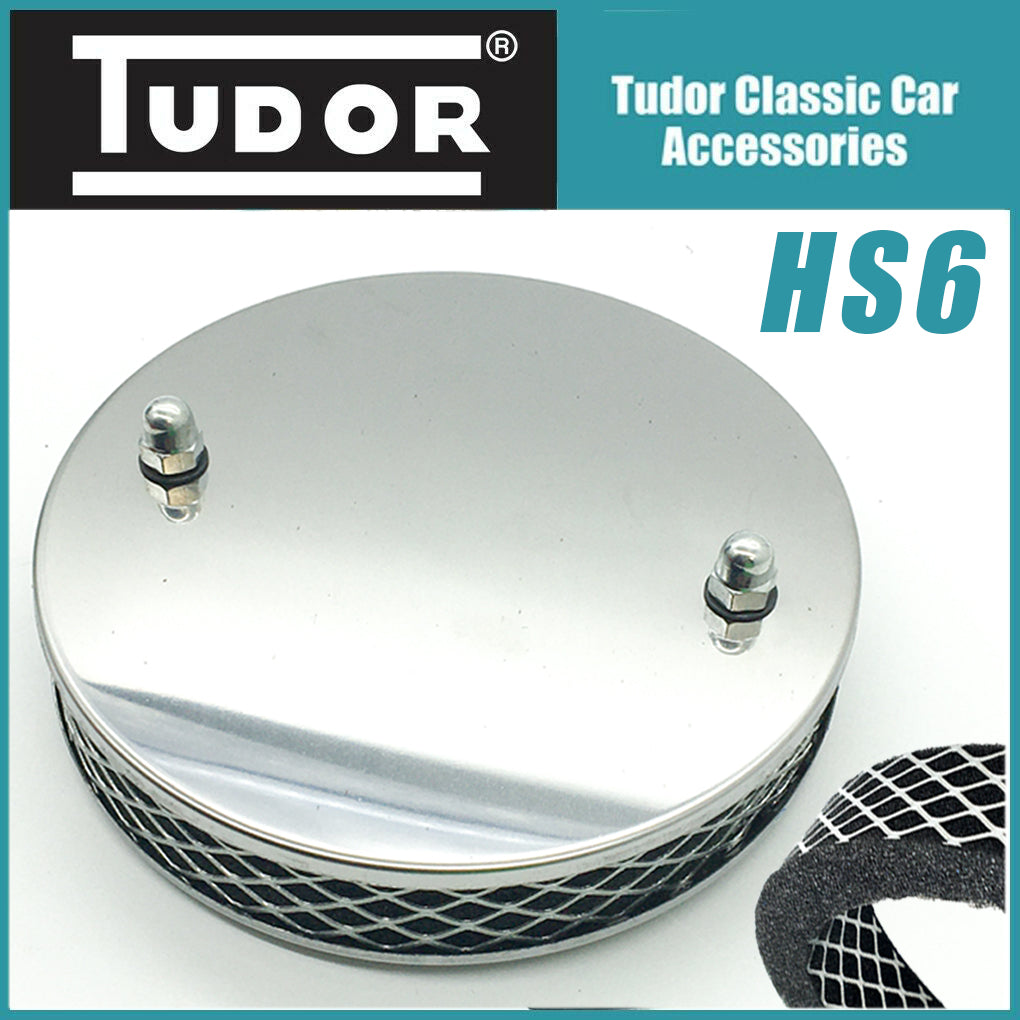 Tudor Pancake High Air Flow Chrome Air Filter For SU HS2 / HS4 / HS6